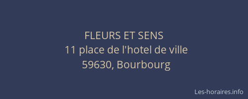 FLEURS ET SENS