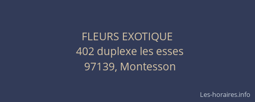 FLEURS EXOTIQUE