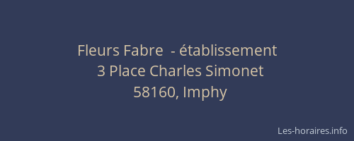 Fleurs Fabre  - &eacute;tablissement