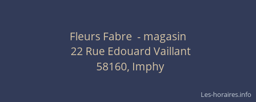 Fleurs Fabre  - magasin