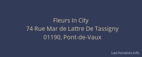 Fleurs In City