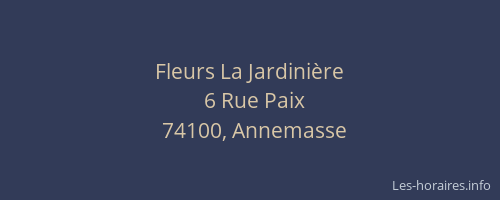 Fleurs La Jardinière