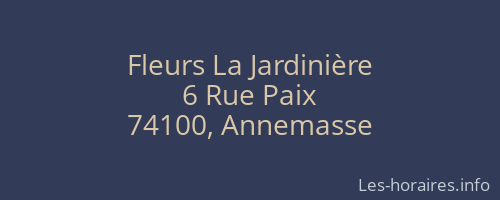 Fleurs La Jardinière