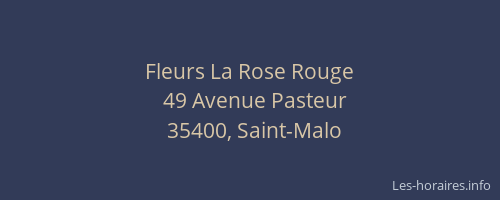 Fleurs La Rose Rouge