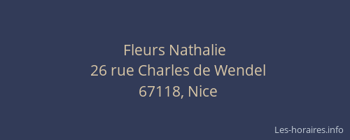 Fleurs Nathalie
