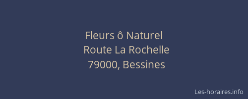 Fleurs ô Naturel
