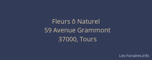 Fleurs ô Naturel