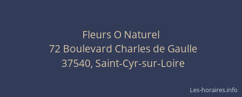 Fleurs O Naturel