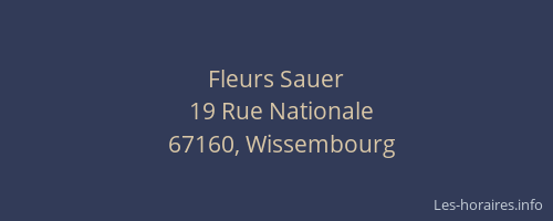 Fleurs Sauer