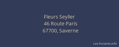 Fleurs Seyller