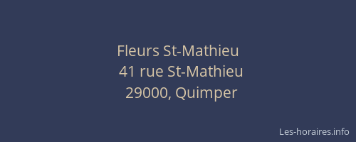 Fleurs St-Mathieu