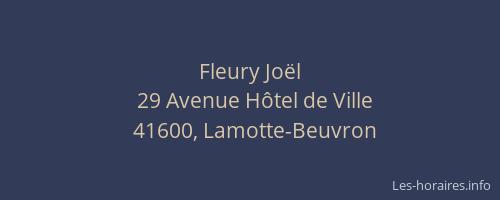Fleury Jo&euml;l