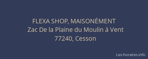 FLEXA SHOP, MAISONÉMENT