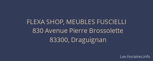 FLEXA SHOP, MEUBLES FUSCIELLI