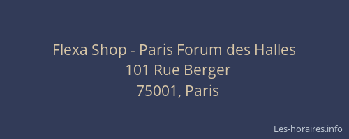 Flexa Shop - Paris Forum des Halles