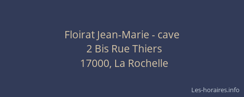 Floirat Jean-Marie - cave