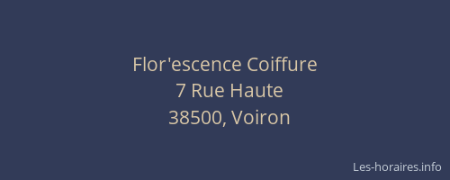 Flor'escence Coiffure