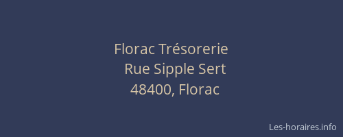 Florac Tr&eacute;sorerie
