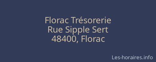 Florac Trésorerie