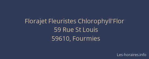 Florajet Fleuristes Chlorophyll'Flor