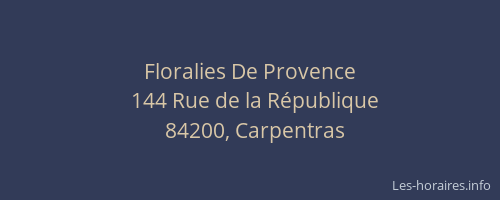 Floralies De Provence