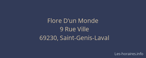 Flore D'un Monde