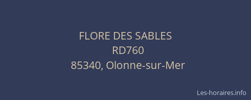 FLORE DES SABLES