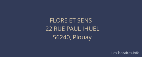 FLORE ET SENS