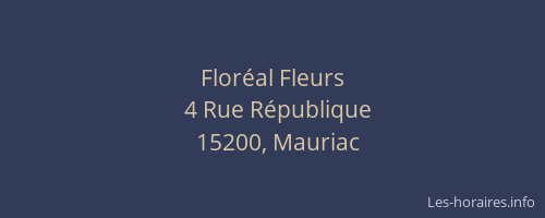 Flor&eacute;al Fleurs