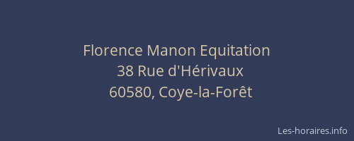 Florence Manon Equitation