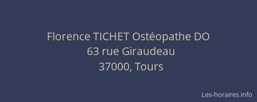 Florence TICHET Ostéopathe DO