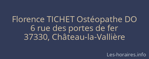 Florence TICHET Ostéopathe DO