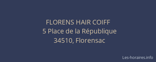 FLORENS HAIR COIFF