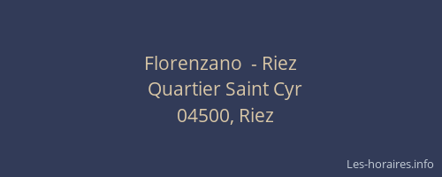 Florenzano  - Riez