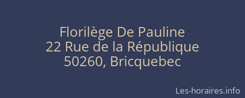 Florilège De Pauline