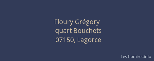 Floury Grégory