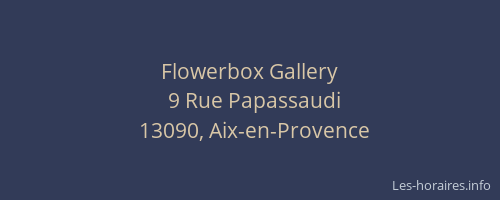 Flowerbox Gallery