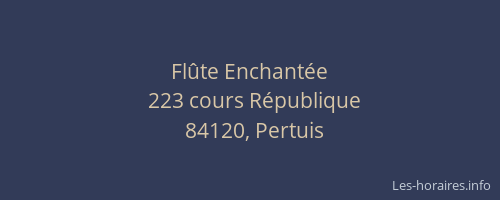 Flûte Enchantée