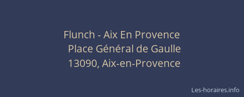 Flunch - Aix En Provence