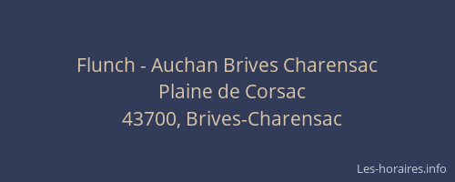 Flunch - Auchan Brives Charensac
