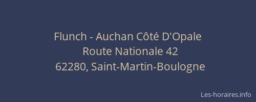 Flunch - Auchan C&ocirc;t&eacute; D'Opale