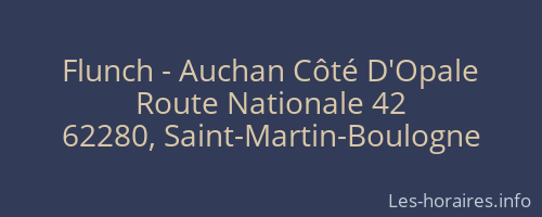 Flunch - Auchan Côté D'Opale