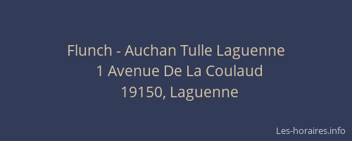 Flunch - Auchan Tulle Laguenne