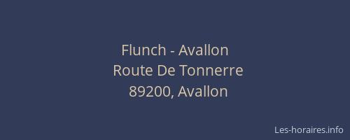 Flunch - Avallon