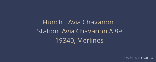 Flunch - Avia Chavanon