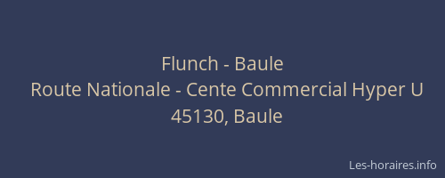 Flunch - Baule
