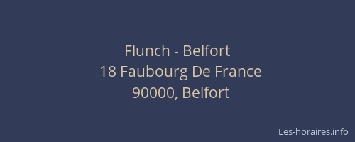 Flunch - Belfort