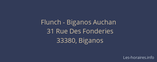 Flunch - Biganos Auchan