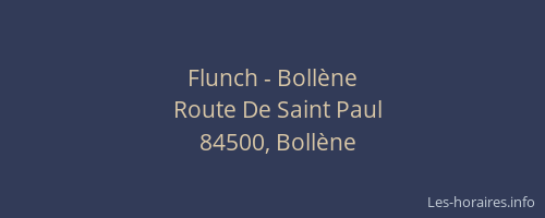 Flunch - Boll&egrave;ne