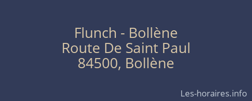 Flunch - Bollène